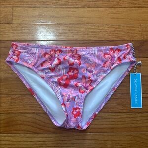Draper James Swimwear Bottom Women's Size M Purple Pink Floral Hipster NWT